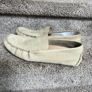 Ugg Men's Henrik Treadlite Energ Beige Leather Driving Shoes.